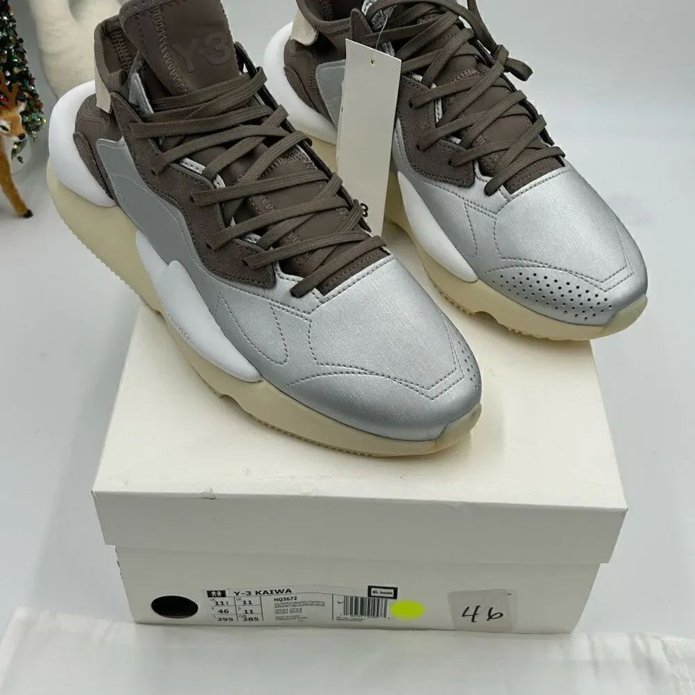 Men’s Adidas Y – 3 kaiwa silver metallic sneaker size 11.5 US